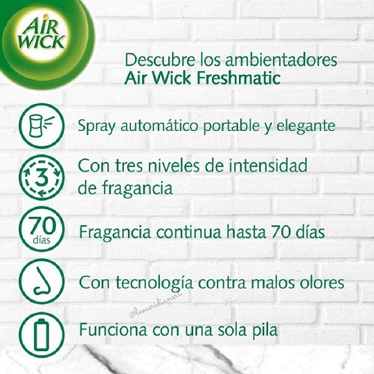 Air Wick Freshmatic - Recambio para difusor de aroma con fragancia